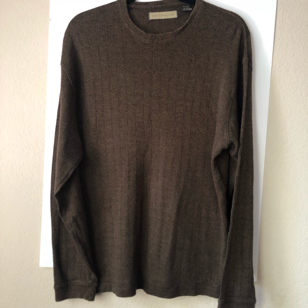 MEN SWEATER BROWN LONG SLEEVES